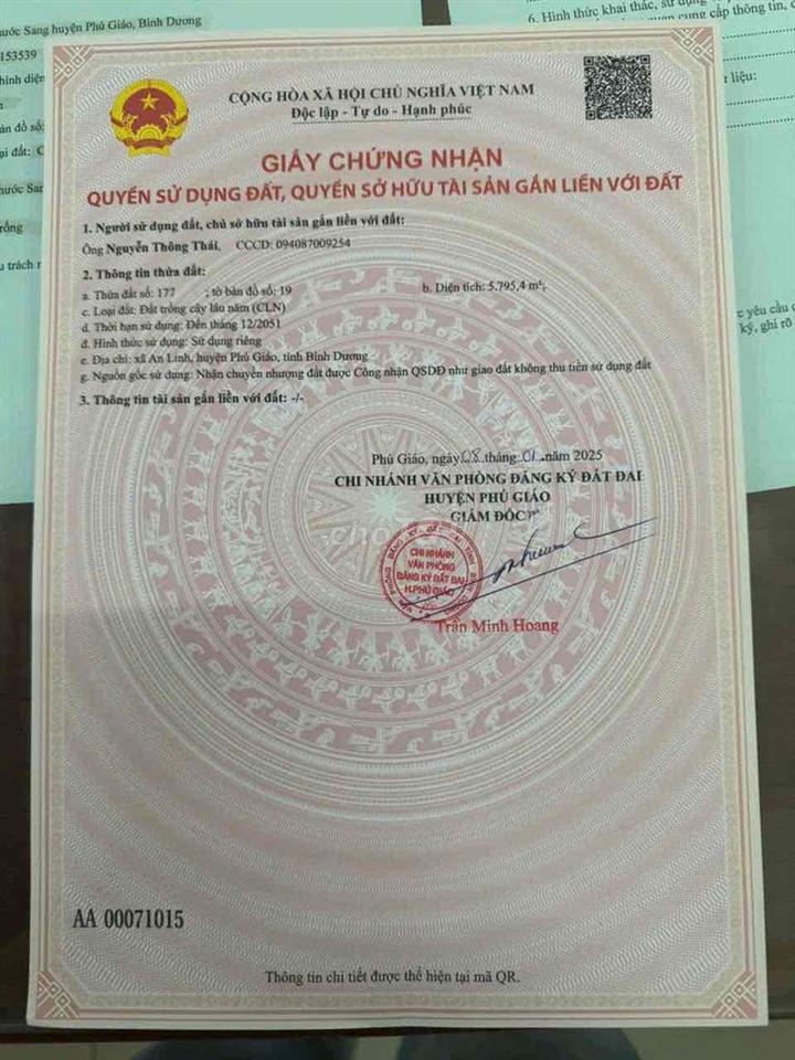 Chủ ngộp cần bán gấp đất 5795m ĐH507 xã an linh