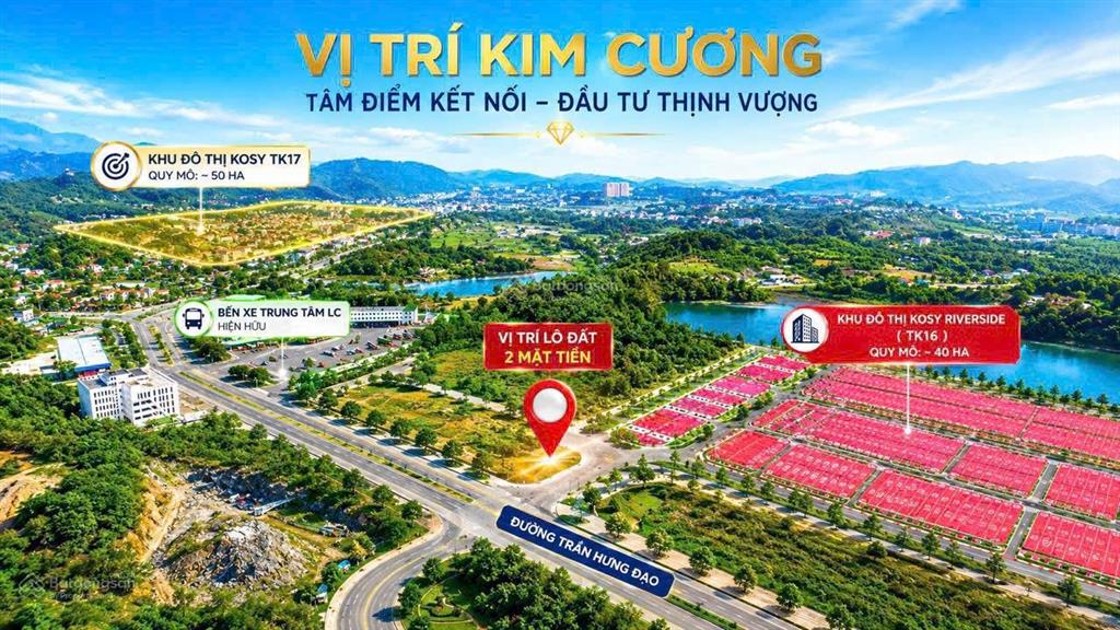 Lô góc 2 mặt tiền đường t1, cam đường, lào cai giá cực chất 1,7 tỷ, 115m2 bìa đỏ xây tự do