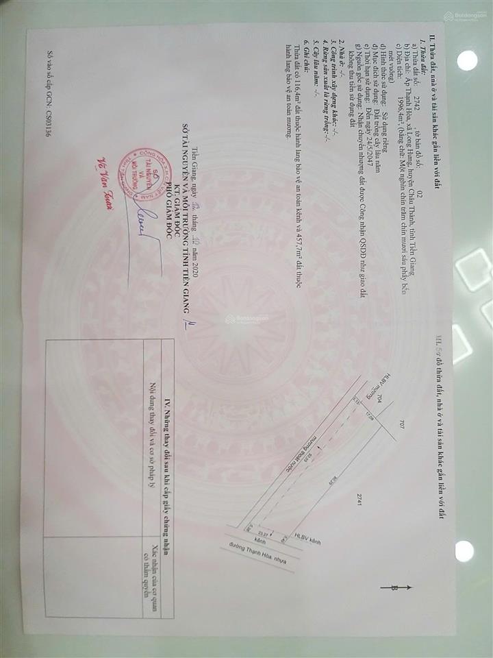 Bán đất thổ cư mặt tiền đường nhựa