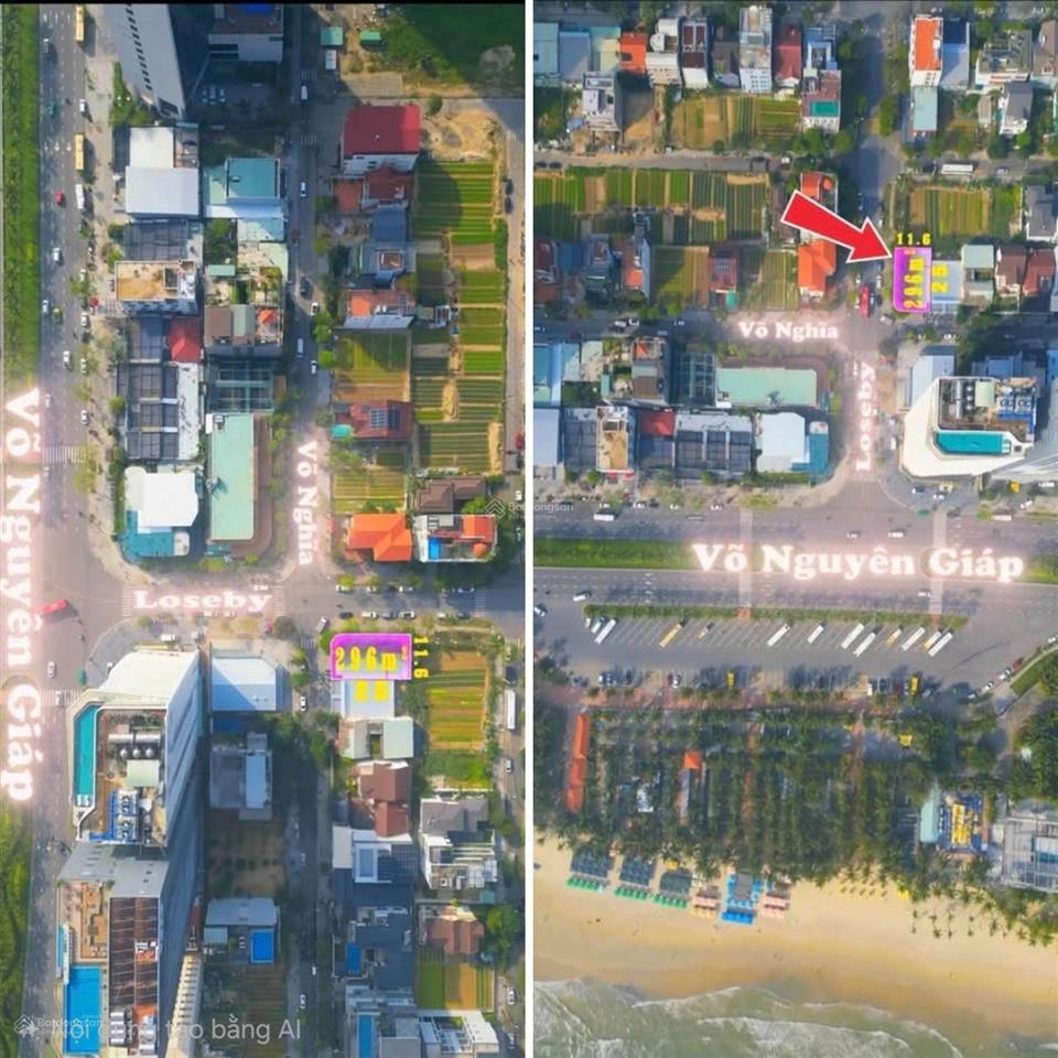Bán lô góc 2 mặt loseby vs võ nghĩa. diện tích 296m² giá 95 tỷ
