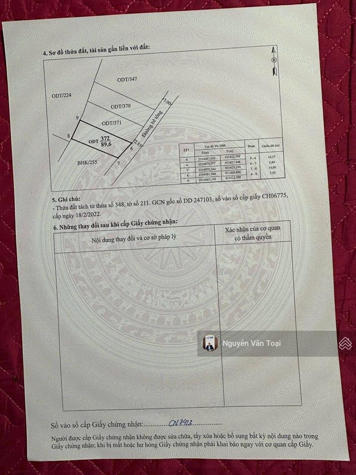 Hoàng tân thôn 5 sát vinhomes 89m2 hơn tỷ