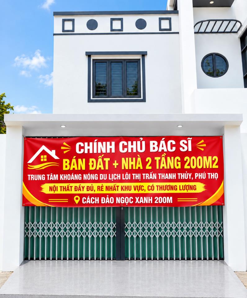 BÁC SĨ BÁN ĐẤT + NHÀ 2 TẦNG 200M2, TRUNG TÂM DU LỊCH LÕI THỊ TRẤN THANH THỦY, RẺ NHẤT KHU VỰC, CÁCH ĐẢO NGỌC XANH 200M