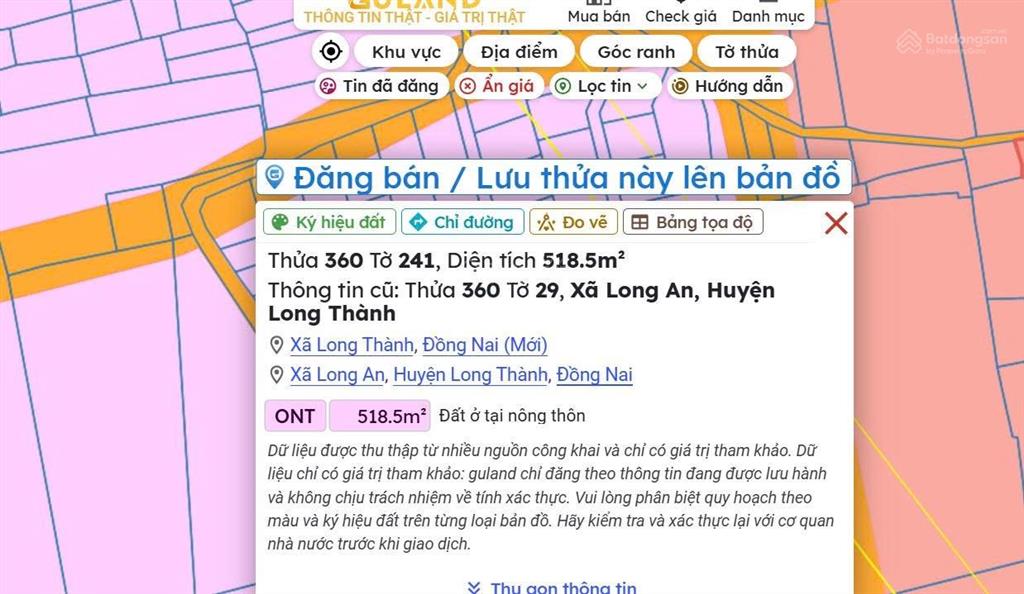 Chủ kẹt tiền bán gấp lô đất 518m gần sân bay long thành giá chỉ 2,9 tỷ