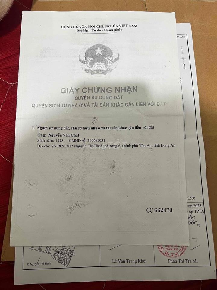 CHÍNH CHỦ BÁN ĐẤT NGUYỄN THỊ HẠNH – TÂN AN