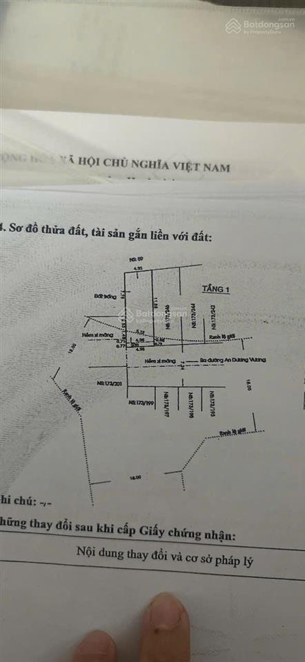 Bán đất tại 173/246 an dương vương, 4,7 tỷ, 66,2m2 đẹp, nhiều tiện ích