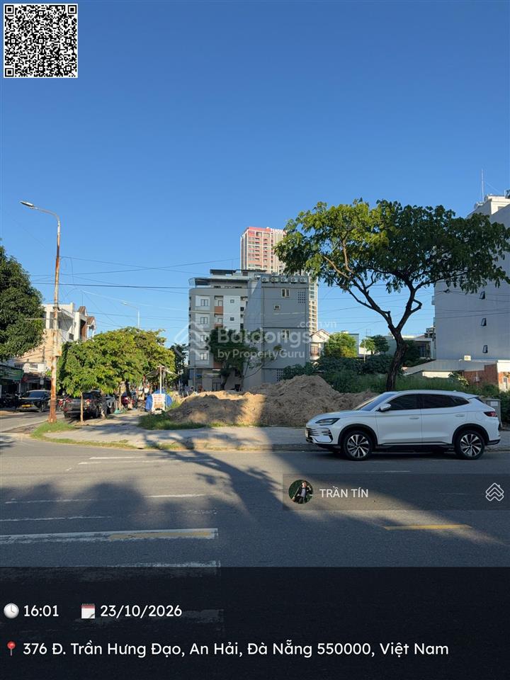 Lô đất mặt tiền đường trần hưng đạo đối diện khu biệt thự euro village. view sông hàn