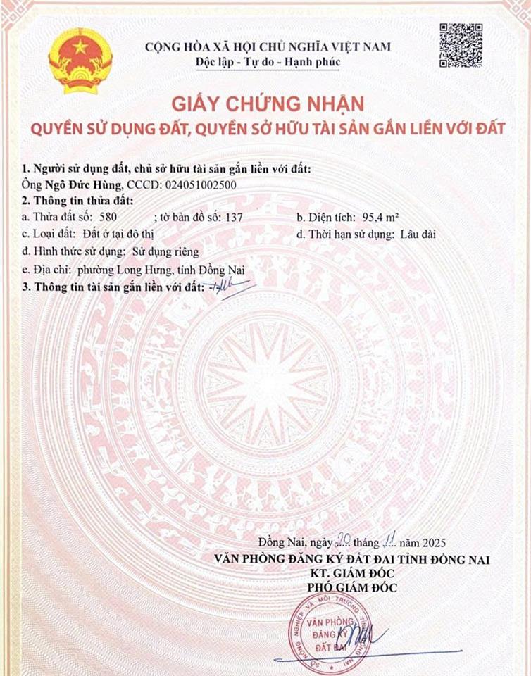 Bán gấp đất tại phố nguyễn thiện thuật, 1,8 tỷ, 95 m2, mặt tiền 12m