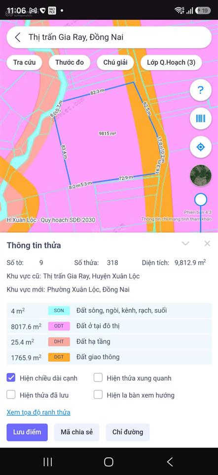 Bán đất dt 9.812m2 cln, đường trương công định, phường xuân lộc, đồng nai