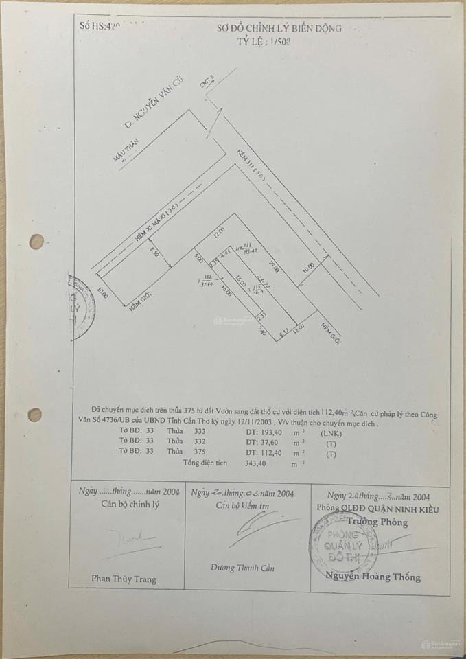 Tài sản cần thanh lý/đấu giá tại cần thơ (hẻm 311 nguyễn văn cừ, phường cái khế)