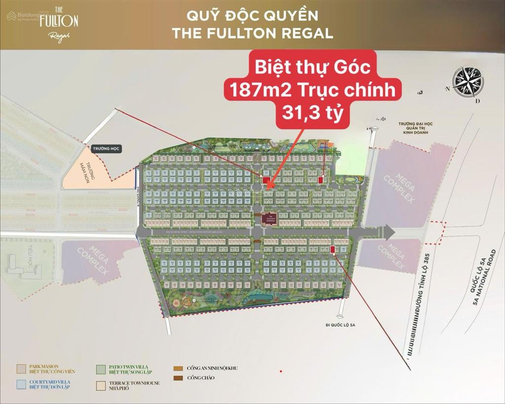 The fullton sang nhượng ngay biệt thự góc cạnh clubhouse 187m2 giá nhỉnh 31,3 tỷ. 0966 885 ***