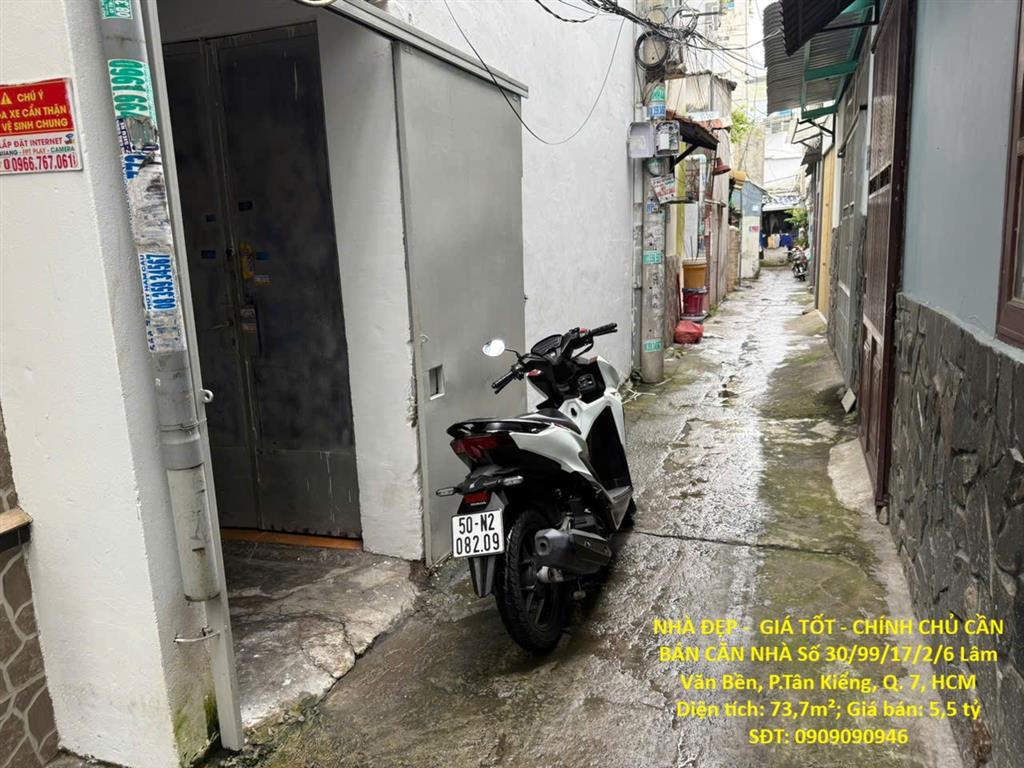 NHÀ ĐẸP - GIÁ TỐT - CHÍNH CHỦ CẦN BÁN CĂN NHÀ Số 30/99/17/2/6 Lâm Văn Bền, P.Tân Kiểng,
