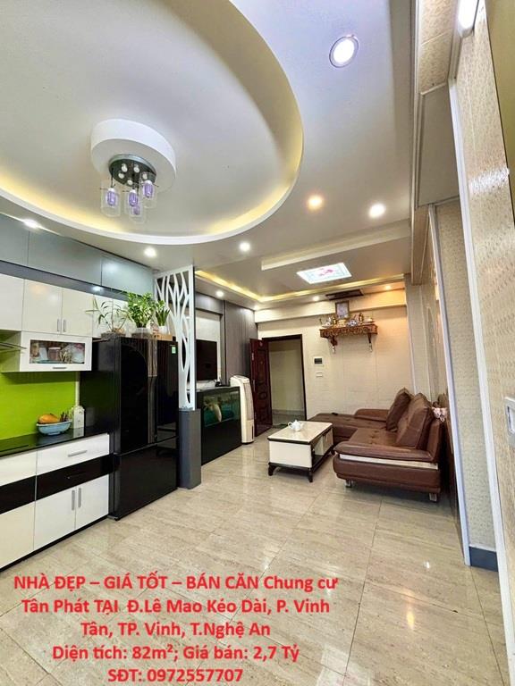 NHÀ ĐẸP – GIÁ TỐT – BÁN CĂN Chung cư Tân Phát TẠI Đ.Lê Mao Kéo Dài, P. Vinh Tân, TP.