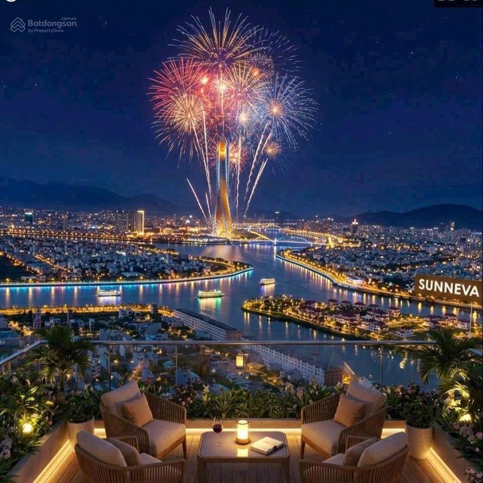 Sụp căn góc 2pn kèm sân vườn rộng 30m2, view pháo hoa, view sông, giá gốc cđt sun group