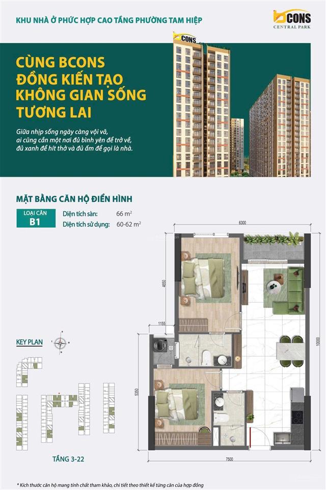 Căn hộ cc siêu hot bcons central park, 1pn, 1,8 tỷ, 40m2 ở đồng nai