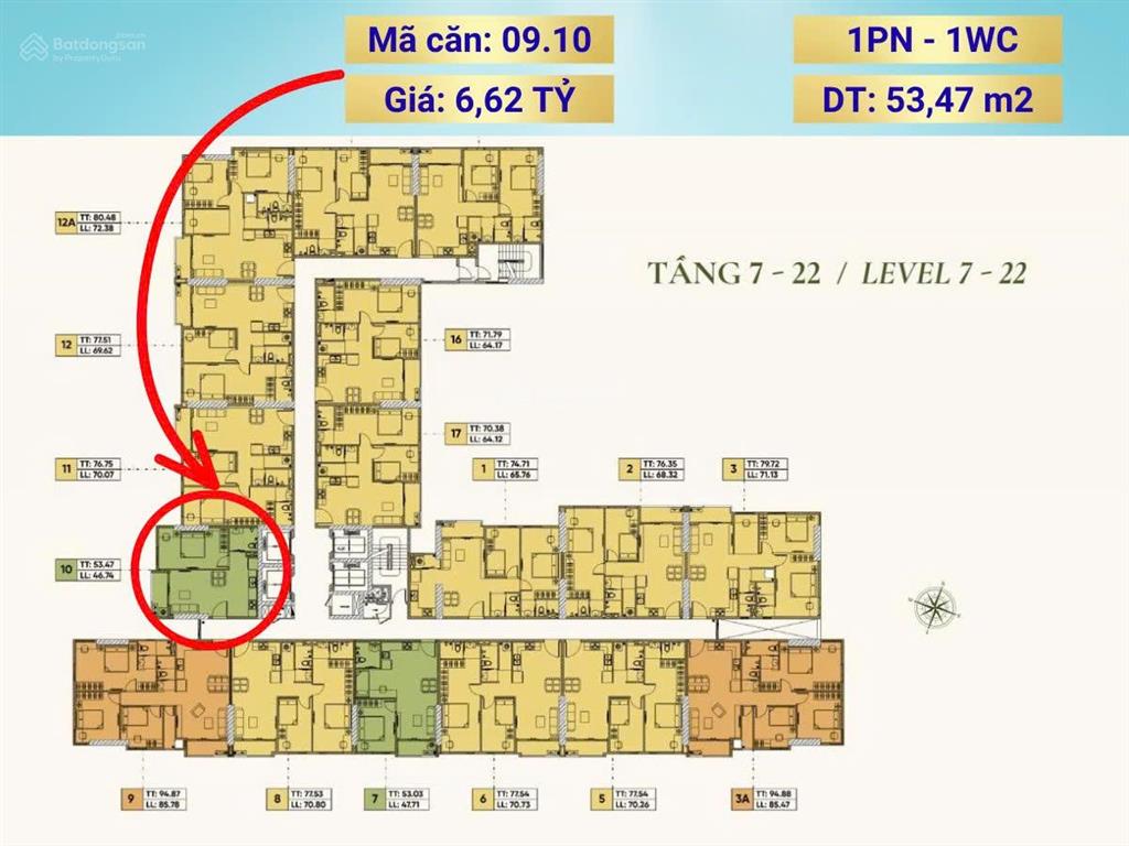 Nổi bật căn góc 1pn đẹp mặt bằng legacy 66 q5 combo ưu đãi 7%+tặng 150 triệu khóa căn