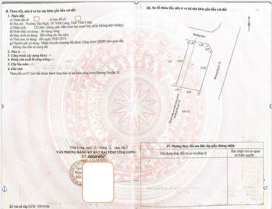 BÁN ĐẤT NỀN CHÍNH CHỦ