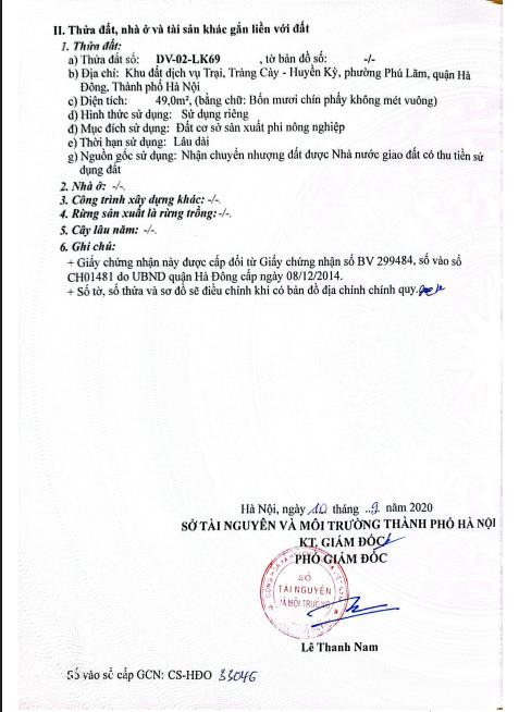 Chính chủ bán đất dv02lk69 huyền kỳ, phú lương, 49m2 mt 4m đường 7,5m đối diện khu vui chơi