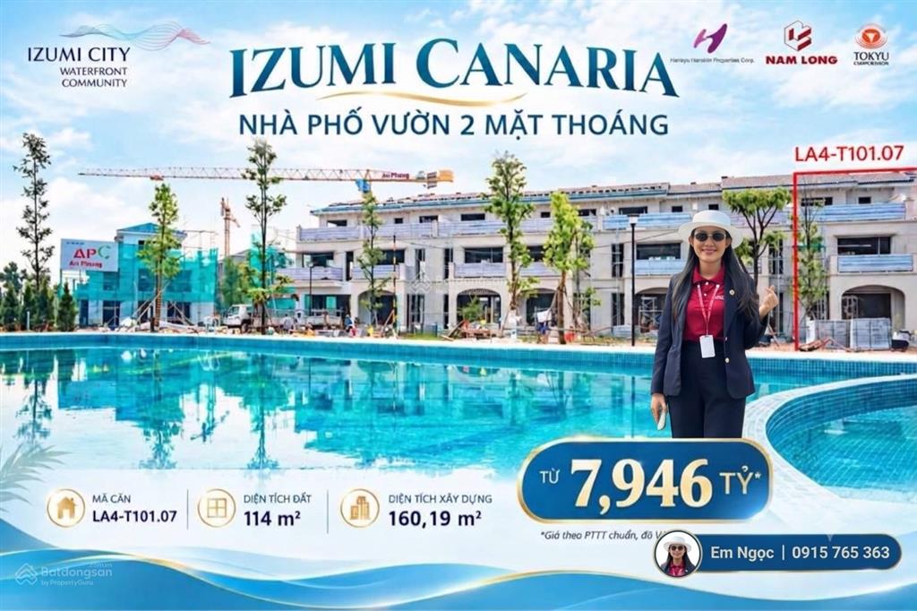 Izumi canaria nhà phố vườn 2 mặt thoáng, chỉ từ 8,2 tỷ phương án có vay ưu đãi