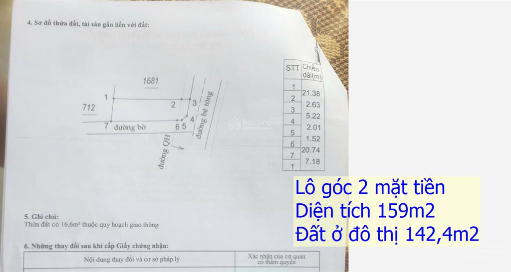 Lô góc 2 mặt tiền đường lý tự trọng, phường hòa thắng, khánh hòa giá tốt