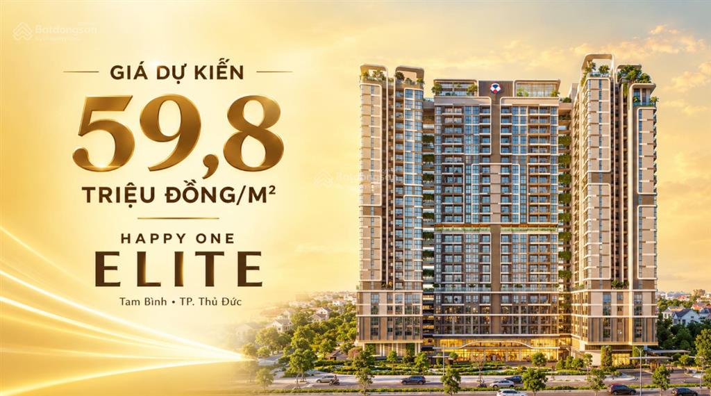 Happy one elite chỉ 59,8 triệu/m2 liền kề phạm văn đồng kết nối vành đai 2