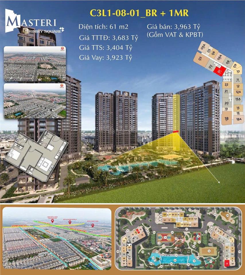 Không ở đến. tôi cắt lỗ masteri trinity square ocp2 còn 3ty3 căn 2pn 61m2 cho ai cần