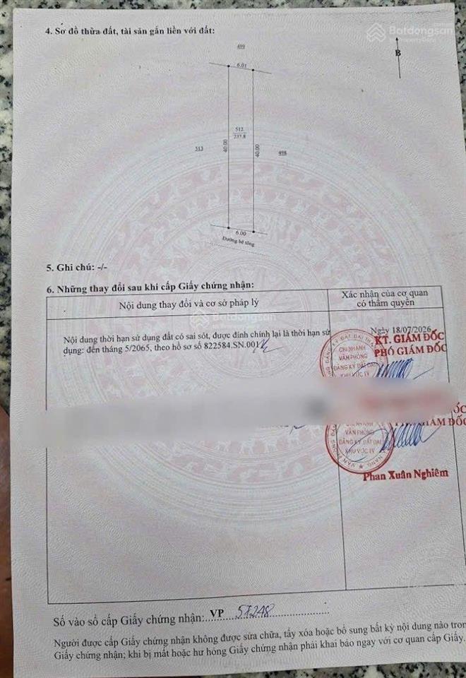 Đất trồng cây hằng năm 237m2, khả năng lên được thổ cư xã hòa phong
