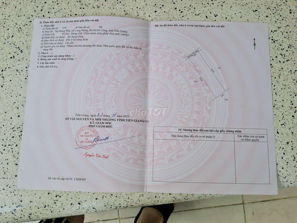 chính chủ cân bán đất