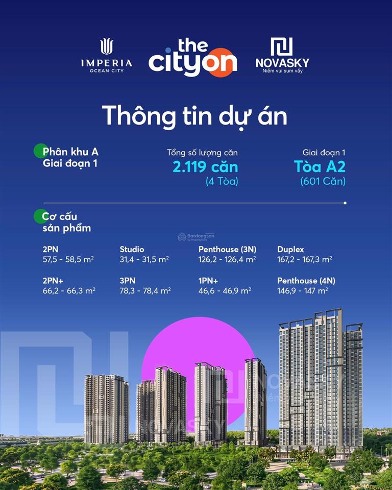 Mở bán the cityon giá chưa đến 50tr/m chỉ 2.4 tỷ căn 1+1, 2.7 tỷ căn 2pn, 4.1 tỷ căn 3pn