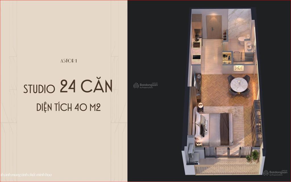 Chỉ từ hơn 5 tỷ sở hữu ngay căn hộ studio thời thượng tại ciputra dự án astor 1