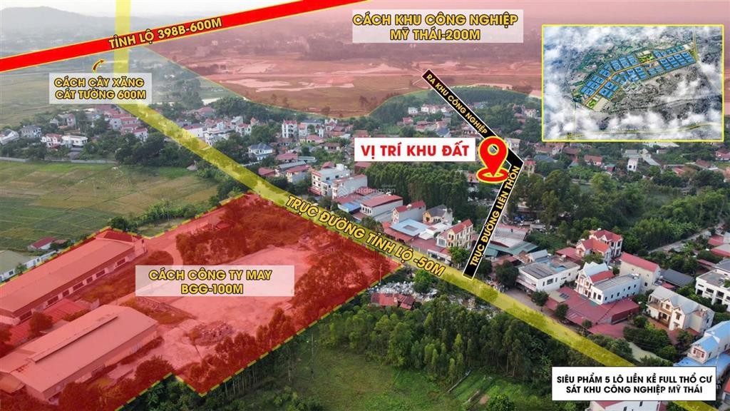 Cần tiền bán nhanh đất sát kcn mỹ thái lạng giang