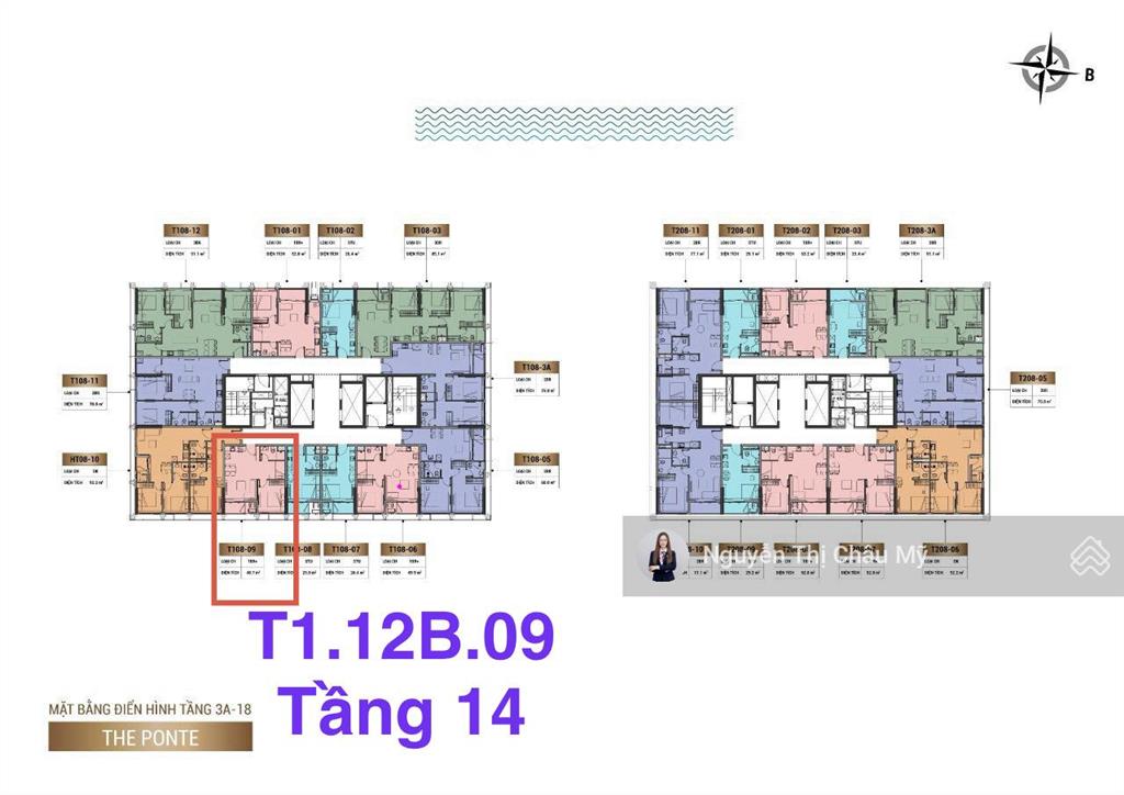 1pn+ tầng 14 full nội thất từ 4,8 tỷ view biển bán đảo hướng đông sun ponte ms châu mỹ t