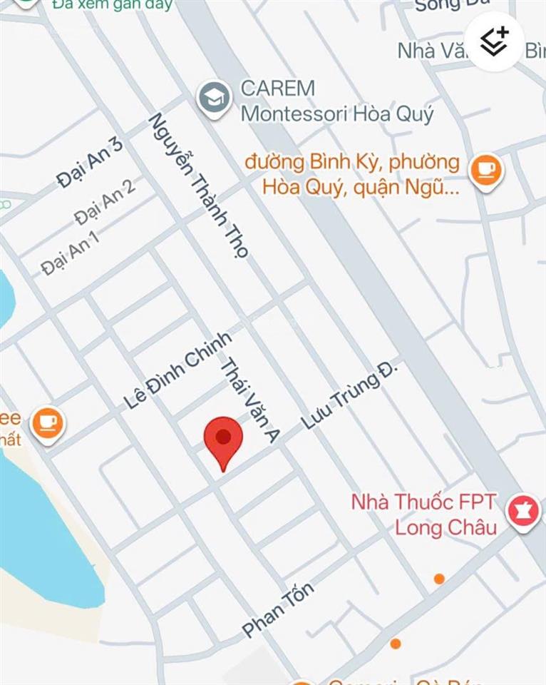 Bán đất mặt tiền đường lưu trùng dương, ngũ hành sơn, bá tùng 1, giá chỉ 3 tỷ 9