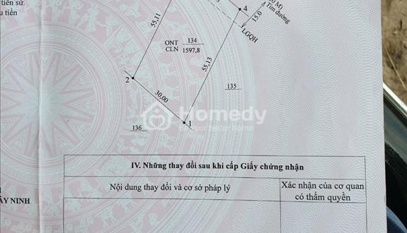 Cần tiền bán gấp giảm sâu lô đất 30m mặt tiền đường nhựa.