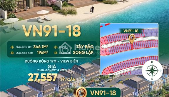 Biệt thự view đẹp giá tốt dự án Vinhomes Cần Giờ