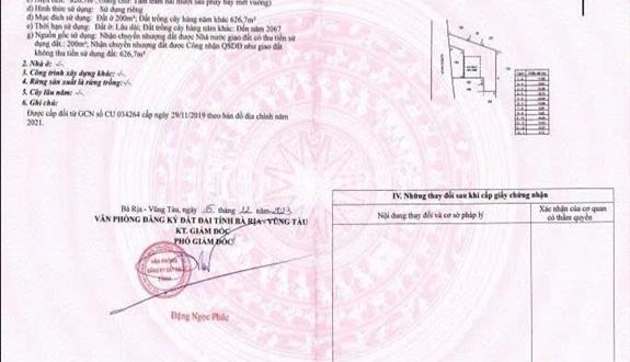 Giá tốt đầu tư - bán đất ven biển Hồ Tràm, mặt tiền đường nhựa ODA. DT 826m2 (sẵn 200m2 thổ cư)
