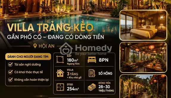 Bán Villa Trảng Kèo Hội An | 180m² | 8 Phòng | Có Dòng Tiền | Gần Phố Cổ
