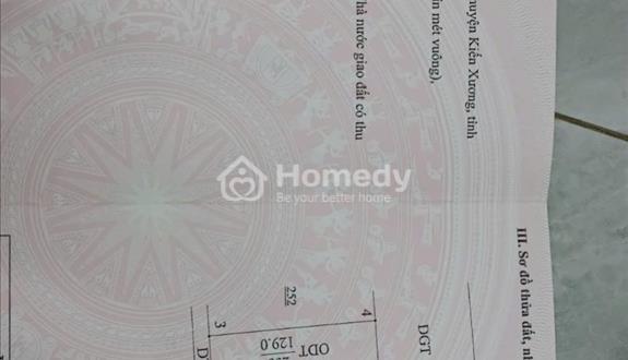 Chính chủ Bán gấp lô đất 129m2, sát cạnh Công An xã Kiến Xương, sẵn sổ hồng sang tên ngay