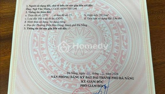 Bán Đất Điện Ngọc Điện Bàn Ngang 6M Ô Tô Thông Làm Việc Trực Tiếp Giá Tốt