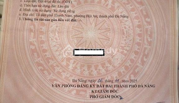 Bán Đất Kiệt Nguyễn Tri Phương Cẩm Nam Hội An Làm Việc Trực Tiếp Giá Tốt