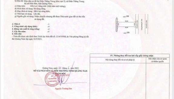 Bán Đất Điện Thắng Trung Giá Bằng Đất Kiệt Làm Việc Trực Tiếp Giá Tốt