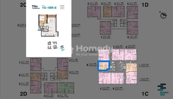 Bán căn hộ 1PN cao cấp- Tilia Residence -Empire City| View hồ bơi