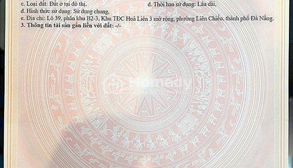 Bán Đất Mặt Tiền Ngô Miễn Hòa Liên Hòa Vang Làm Việc Trực Tiếp Giá Tốt