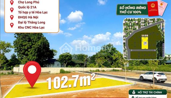 **“102m² full thổ cư – MT 7,38m – nhỉnh 2 tỷ | Phú Cát Hòa Lạc”**