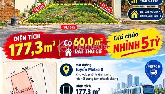 Đất vân lôi – bình yên 177,3m², đón đầu tiềm năng metro 8, giá nhỉnh 5 tỷ!