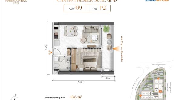 🔥 Độc quyền căn 1PN P2.18-09 – Peninsula Private 🔥