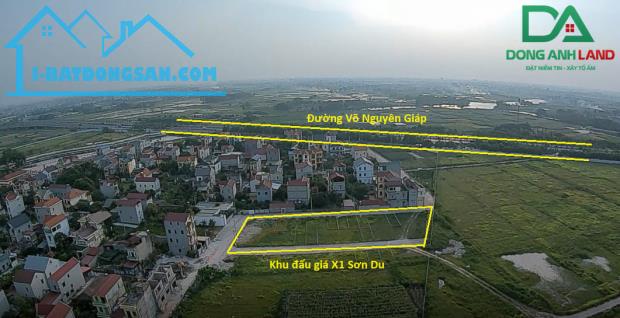 Bán đất đấu giá X1 Sơn Du Nguyên Khê Đông Anh gần đường Võ Nguyên Giáp