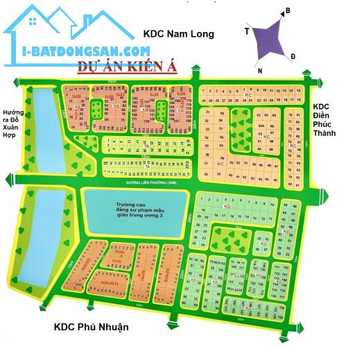 Cần bán Đất dự án diện tích 125m², Giá 82 Triệu/m² KDC Kiến Á, đường Liên Phường, quận 9
