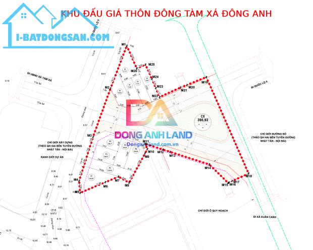 Bán đất đấu giá Thôn Đông Tàm Xá Đông Anh gần dự án Vinhomes Cổ Loa