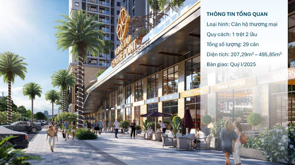 Bán shophouse Vũng Tàu Centre Point, mặt tiền đường 2/9 và Nguyễn Hữu Cảnh, trung tâm kdt Chí Linh