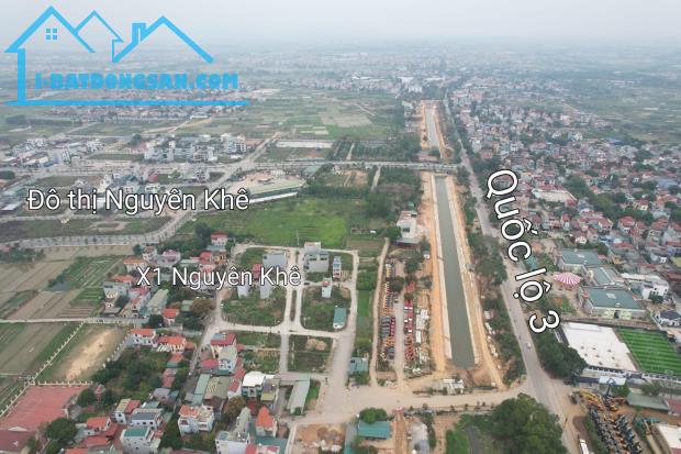 BÁN ĐẤT ĐẤU GIÁ X1 NGUYÊN KHÊ ĐÔNG ANH GẦN KÊNH ĐÀO QL3
